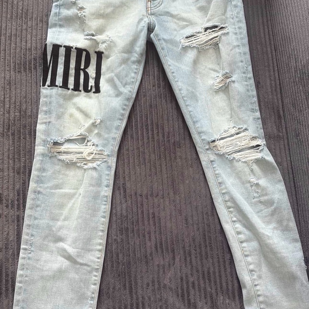 AMIRI Light Blue Denim with Silver Tag